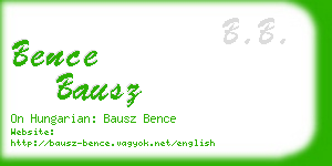bence bausz business card